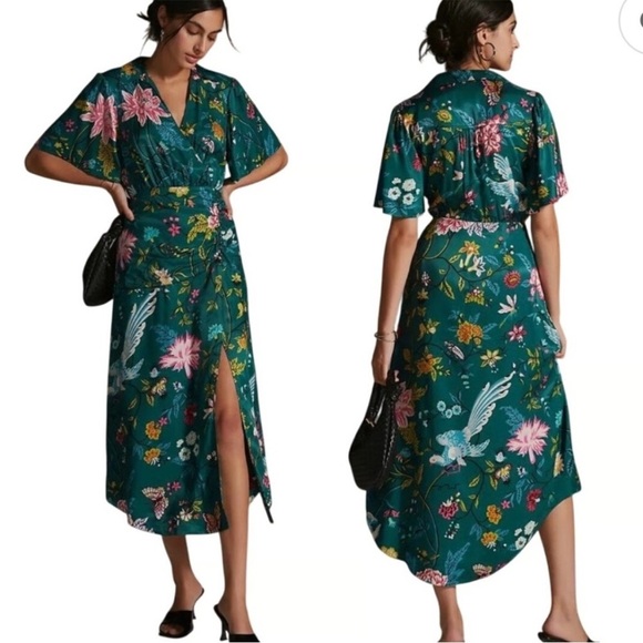 Anthropologie Maeve Button Front Floral Dress - Picture 1 of 6